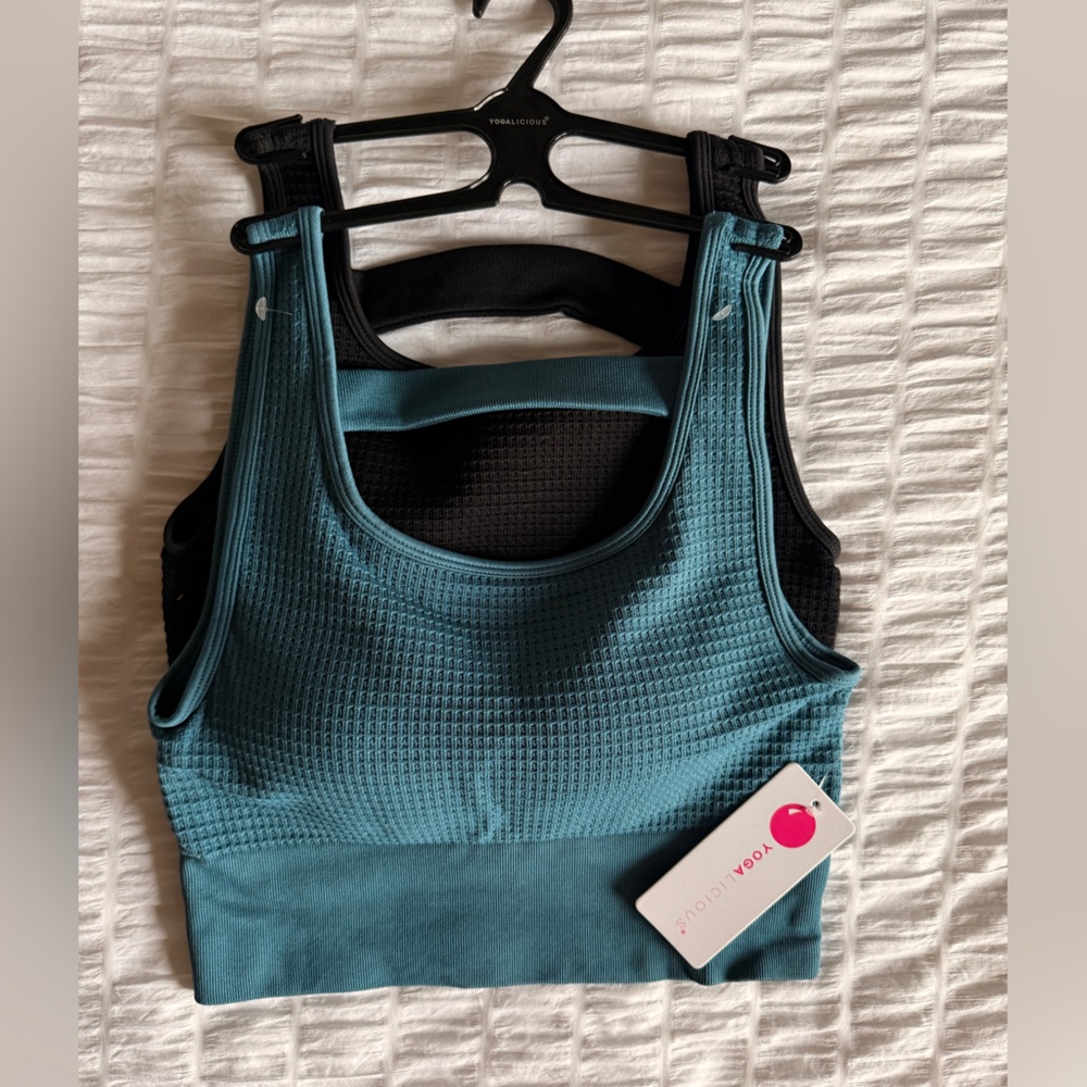 Yogalicious Melanie Bra in Teal and Black